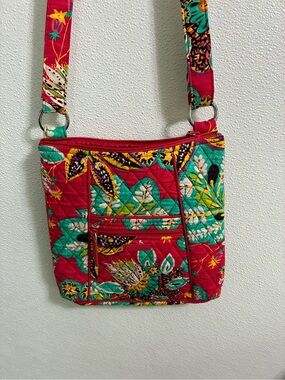 Retired Vera Bradley Quilted Floral Crossbody Hadley Collection in Rumba Print
